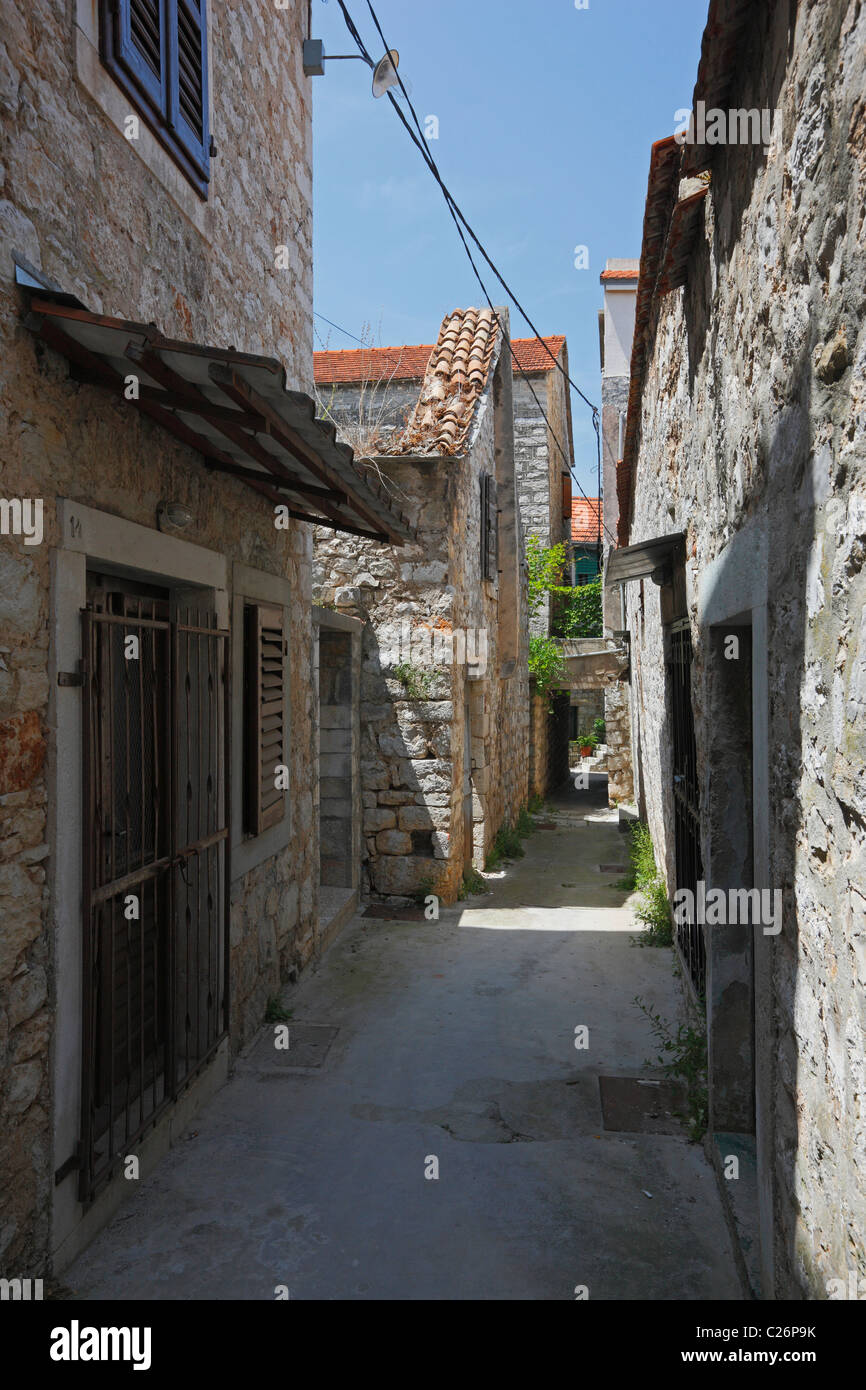 Old street in Stari Grad old town Stock Photo - Alamy