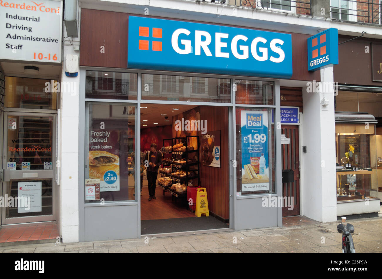 Greggs sandwich shop in Kingston Upon Thames, London, UK. Stock Photo