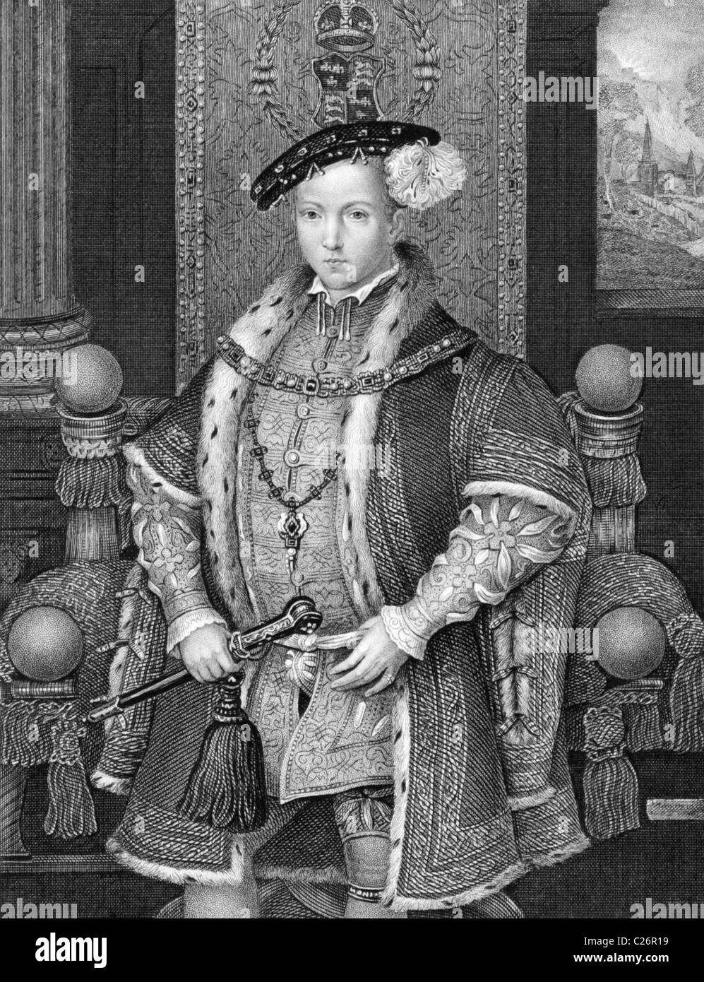 Edward VI (15371553) on engraving from 1840. King of England and