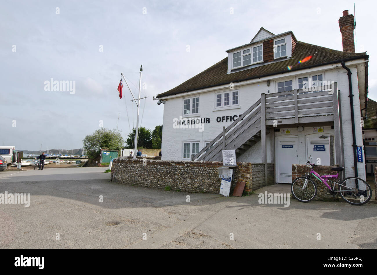 Itchenor Harbour Office , Chichester harbour, West Sussex, Uk Stock Photo