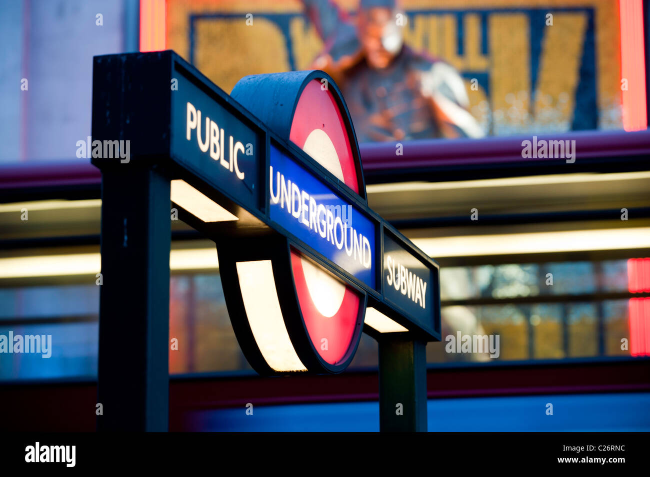 Underground station on Oxford Street, London, United Kingdom Stock