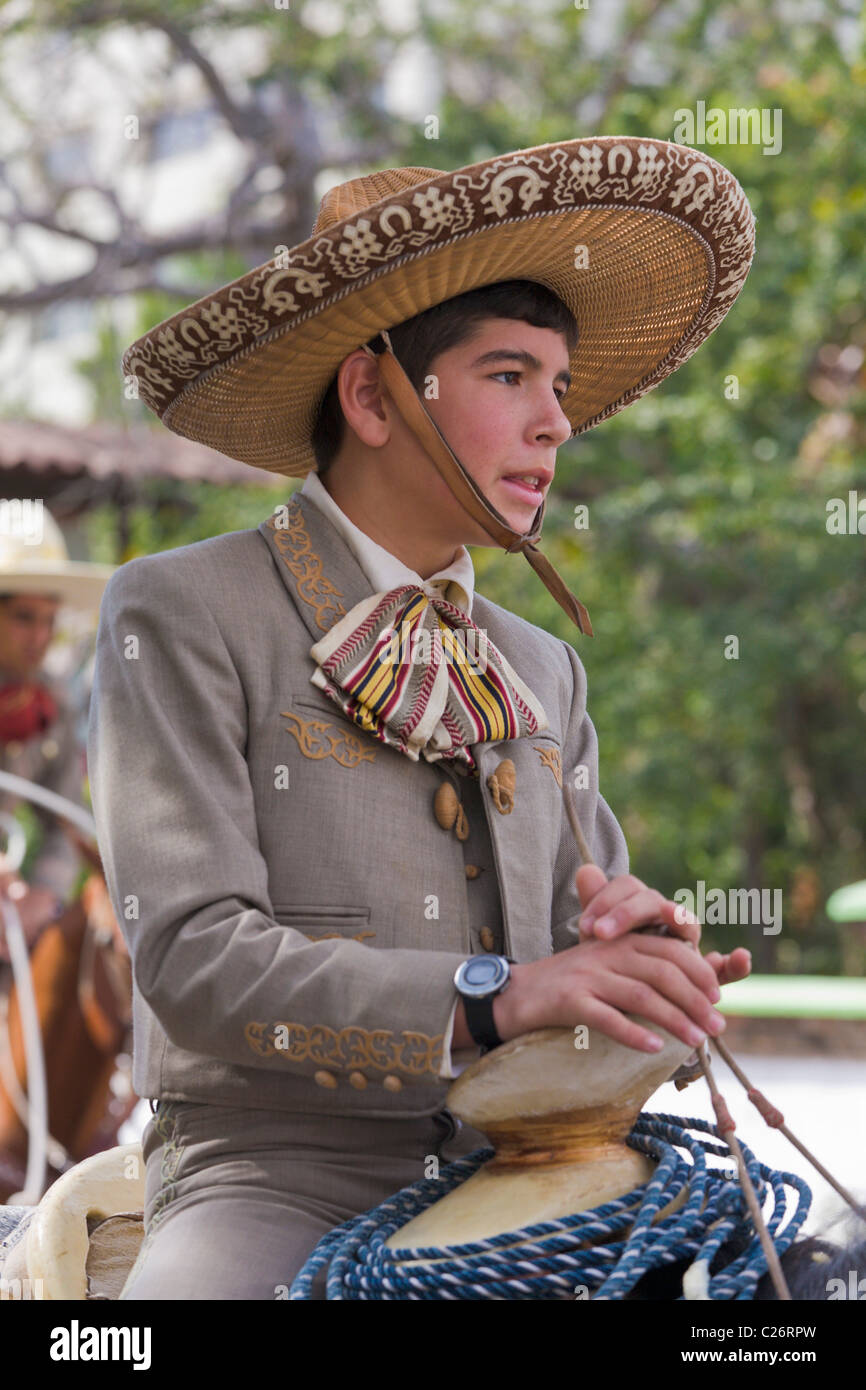 Mexican boy in a Charros Parade, Puerto Vallarta, Jalisco, Mexico Stock Photo