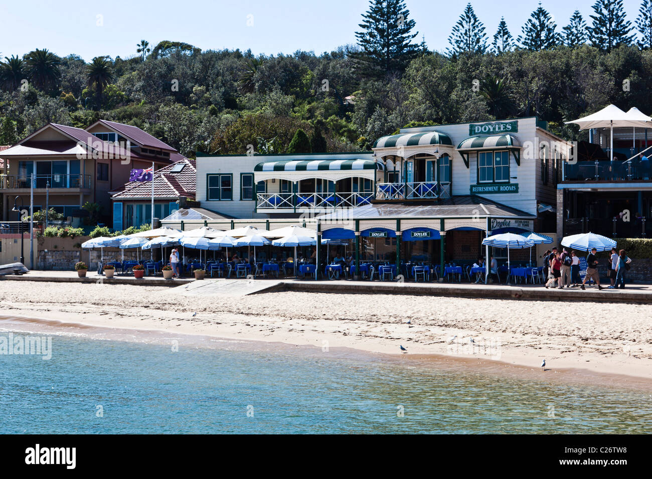 Doyles refreshment rooms at Watsons Bay. The Dolye family have been associated with this site since 1885. Stock Photo