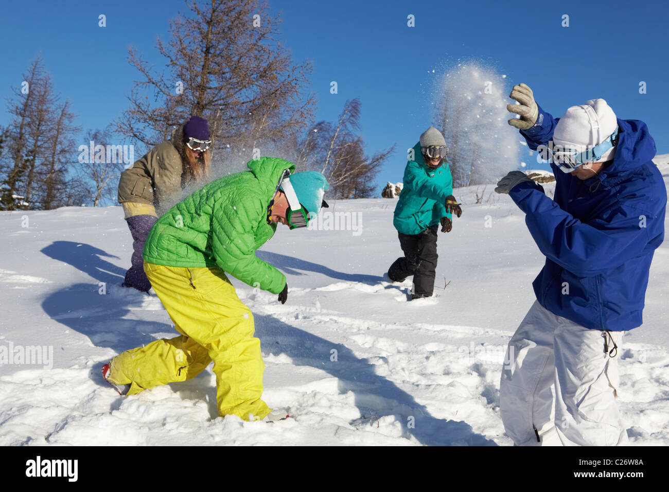 Person Throwing Snowballs High Resolution Stock Photography and Images