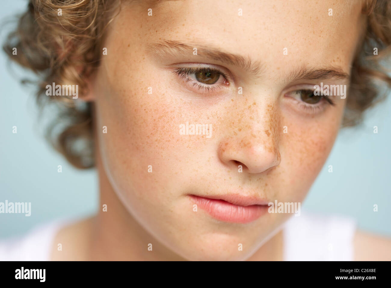 Blond lad with brown eyes hi-res stock photography and images - Alamy