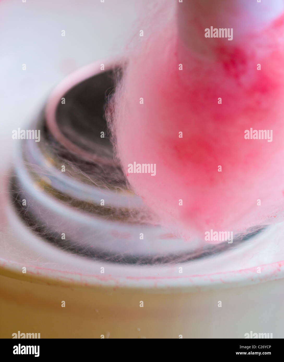 Pink Candy Floss and Cotton Candy Maker Stock Photo Alamy