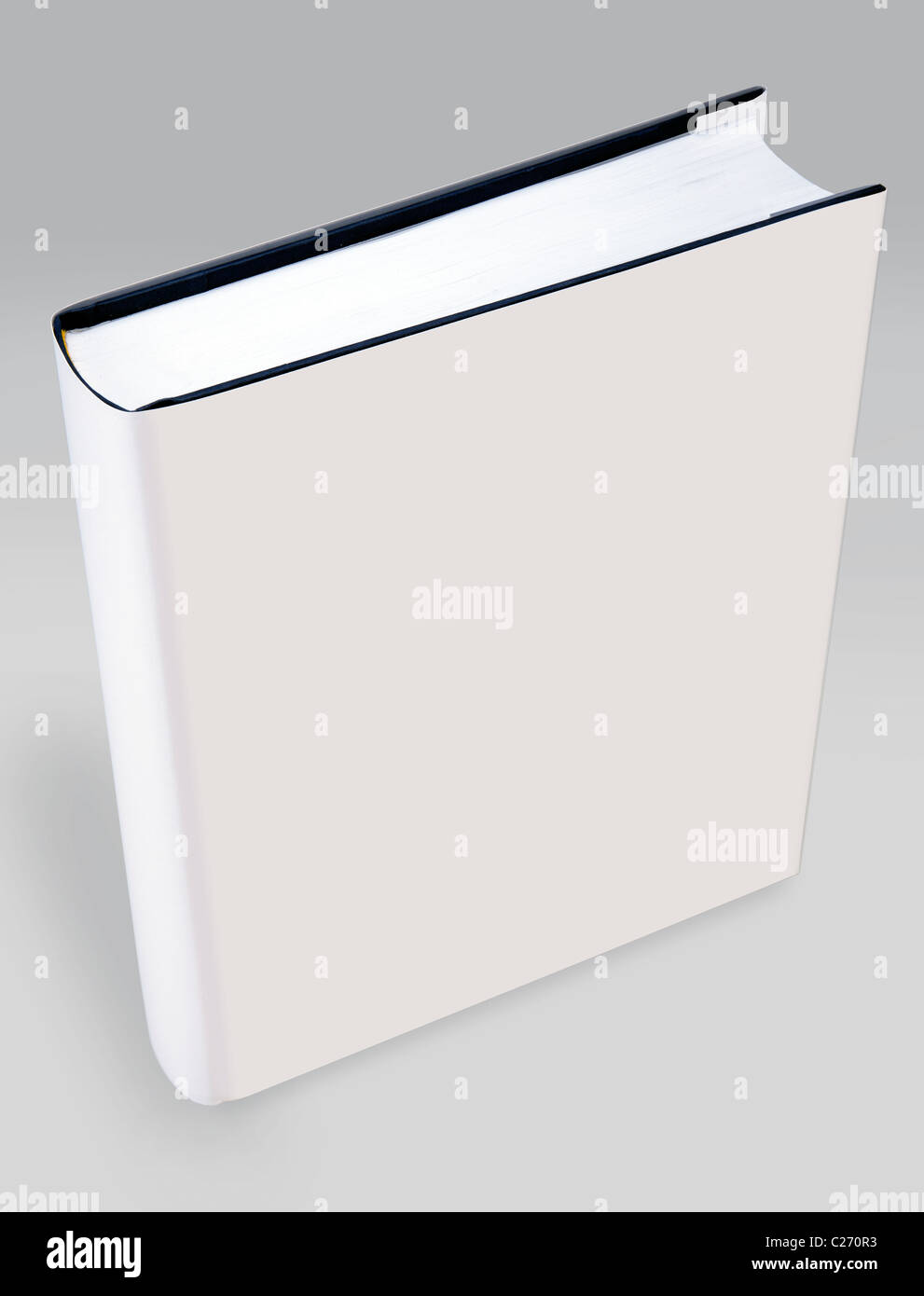 White book with hard cover, plain, for design layout Stock Photo
