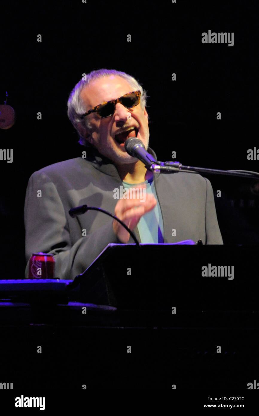 Donald Fagen of Steely Dan performing live on stage at Massey Hall. Toronto, Canada - 25.11.09 Stock Photo