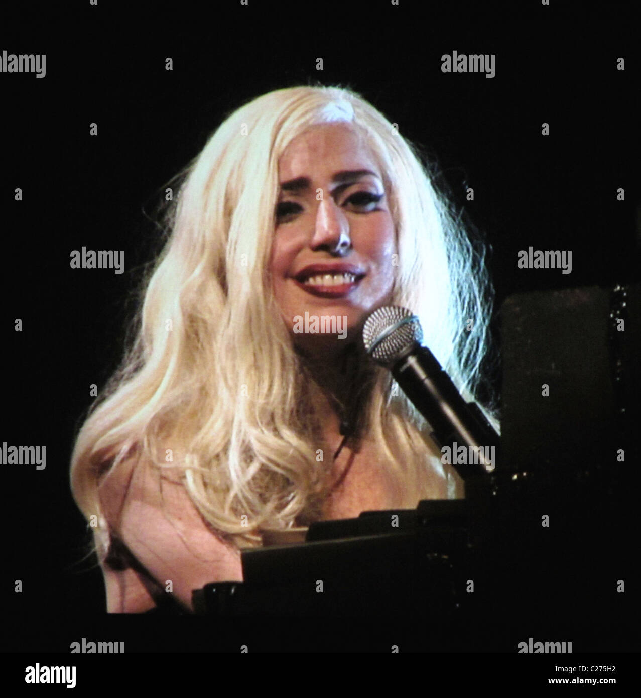 Lady Gaga performing live on the opening night of The Monster Ball Tour at  Bell Centre Montreal, Canada - 27.11.09 Mandatory Stock Photo - Alamy