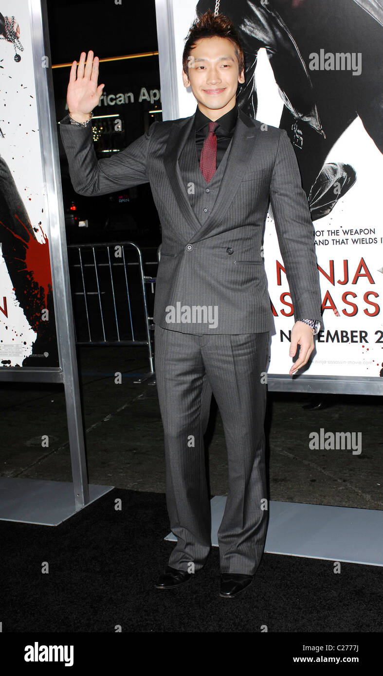 Rain Raizo The Premiere of 'Ninja Assassin' held at Grauman's