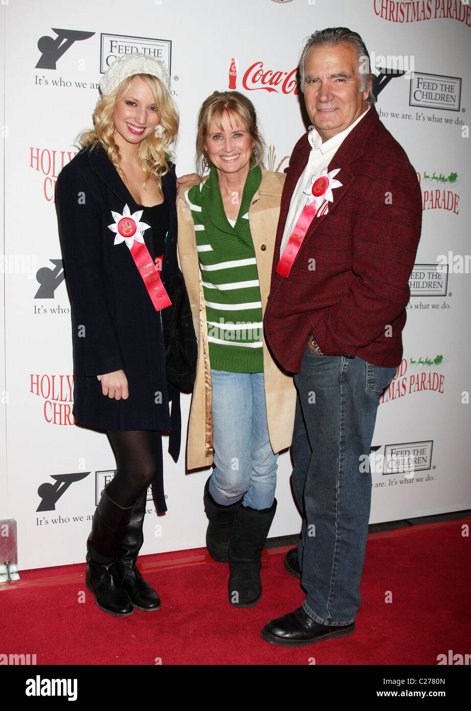 Molly McCook, Laurette Spang McCook, John McCook The 2009 Hollywood Christmas Parade/Live Positively Presented by Coca-Cola Stock Photo