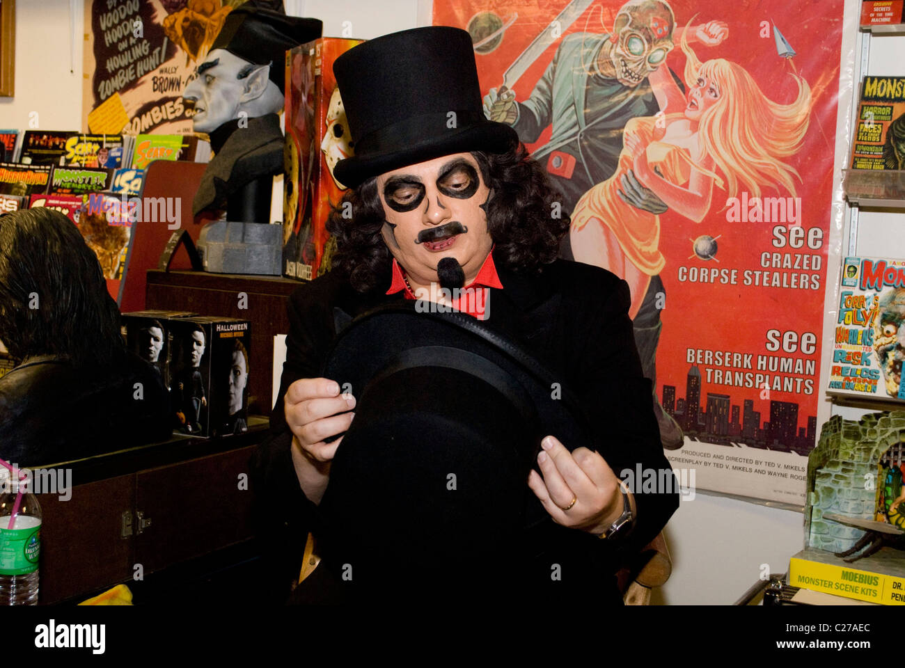 Svengoolie (Rich Koz) attends the signing in the shop Horrorbles