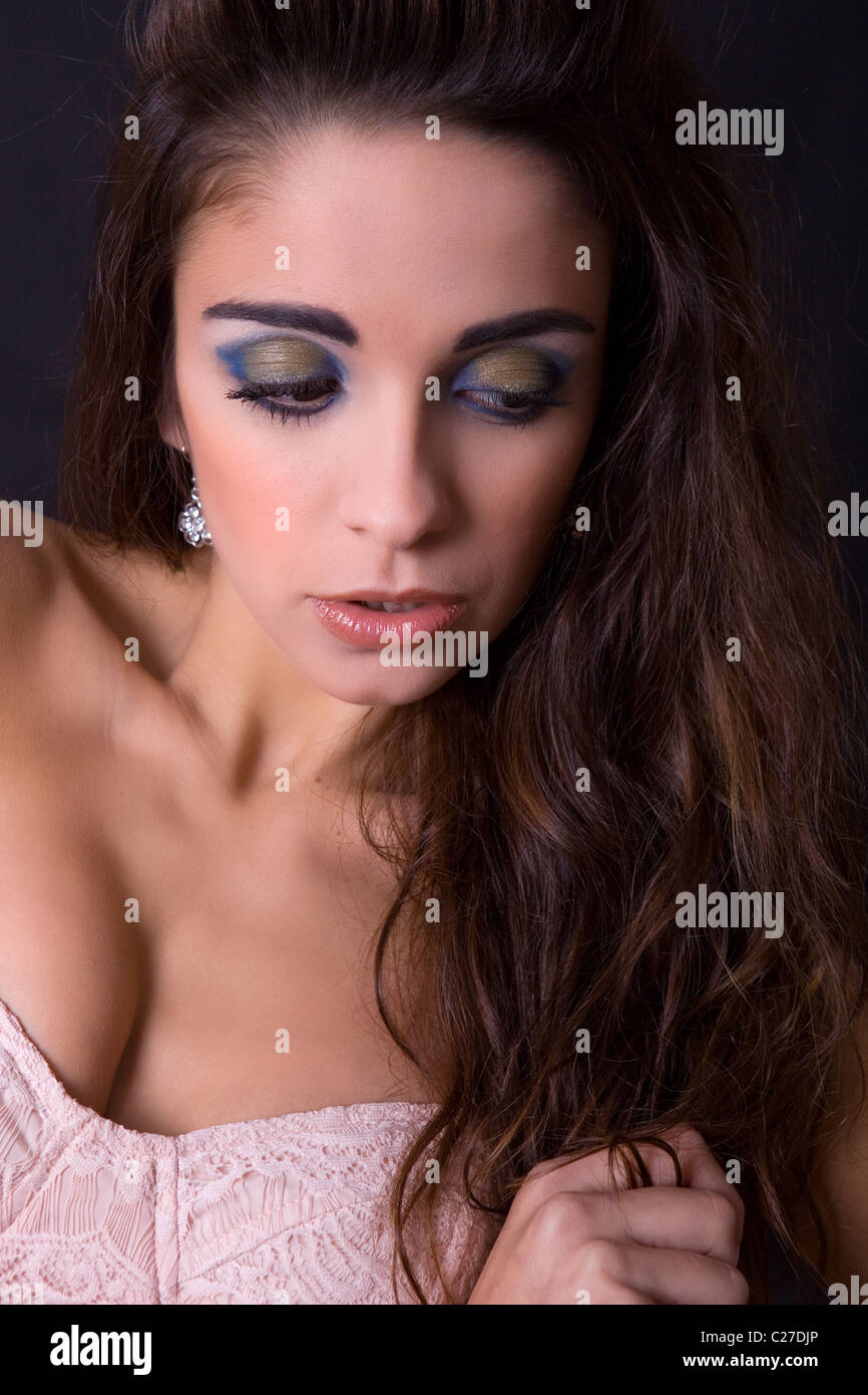 an young beautiful woman close up portrait Stock Photo - Alamy