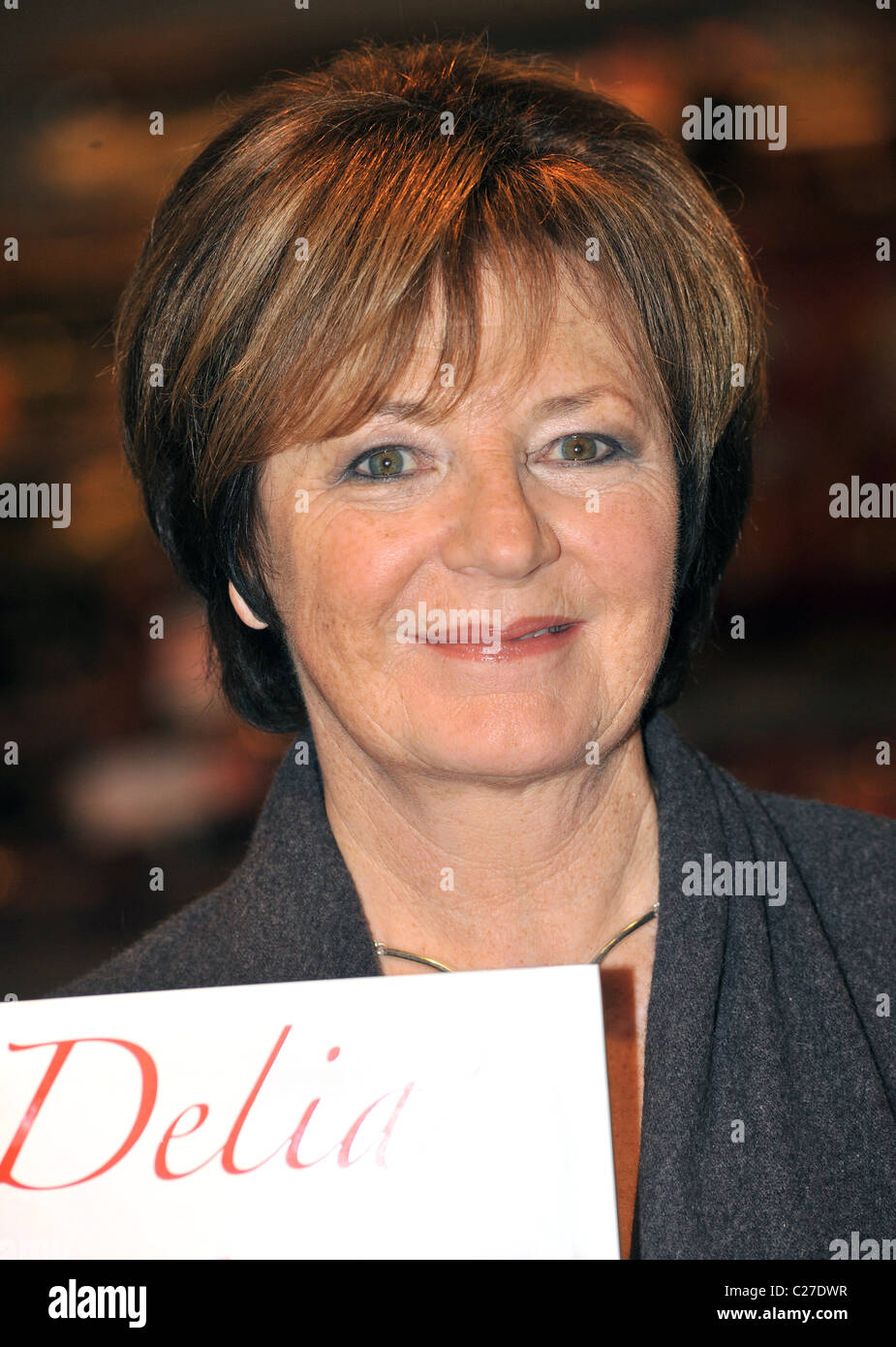 Delia Smith signs her latest book 'Delia's Happy Christmas' at John
