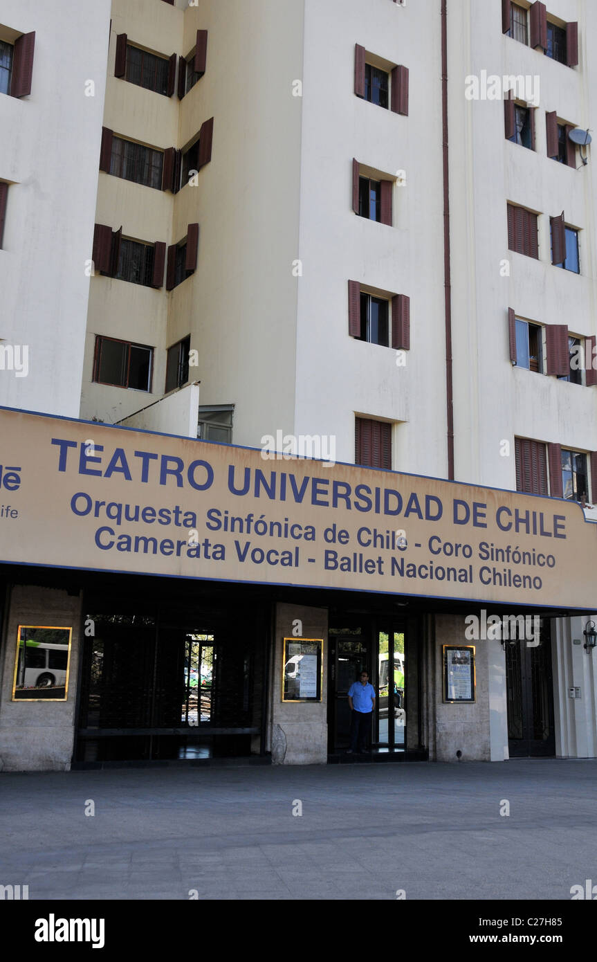 Teatro Universidad de Chile, theater, Santiago, Chile, South America Stock Photo