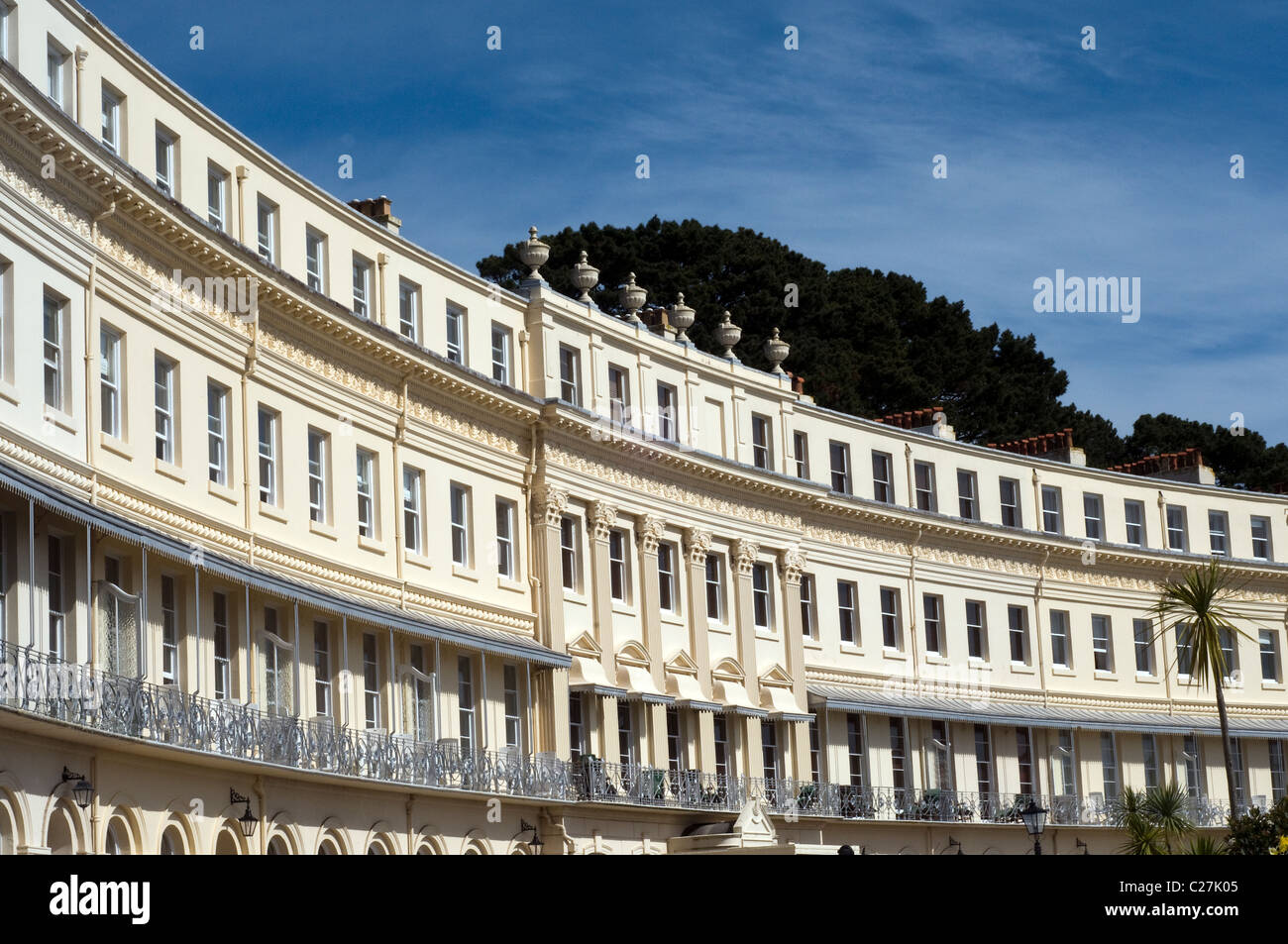 Hesketh crescent in Torquay on the English Riviera, Devon, osborne hotel, regency, Part of