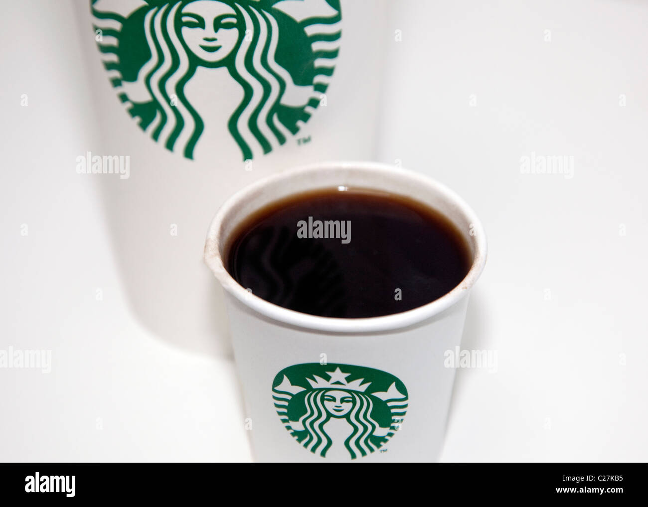 New Starbucks Coffee logo has no name Stock Photo