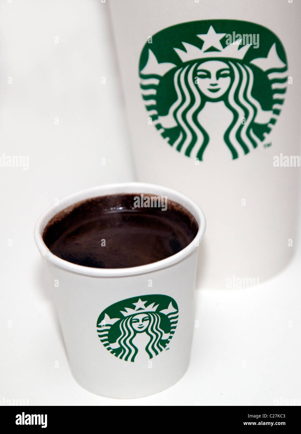New Starbucks Coffee logo has no name Stock Photo