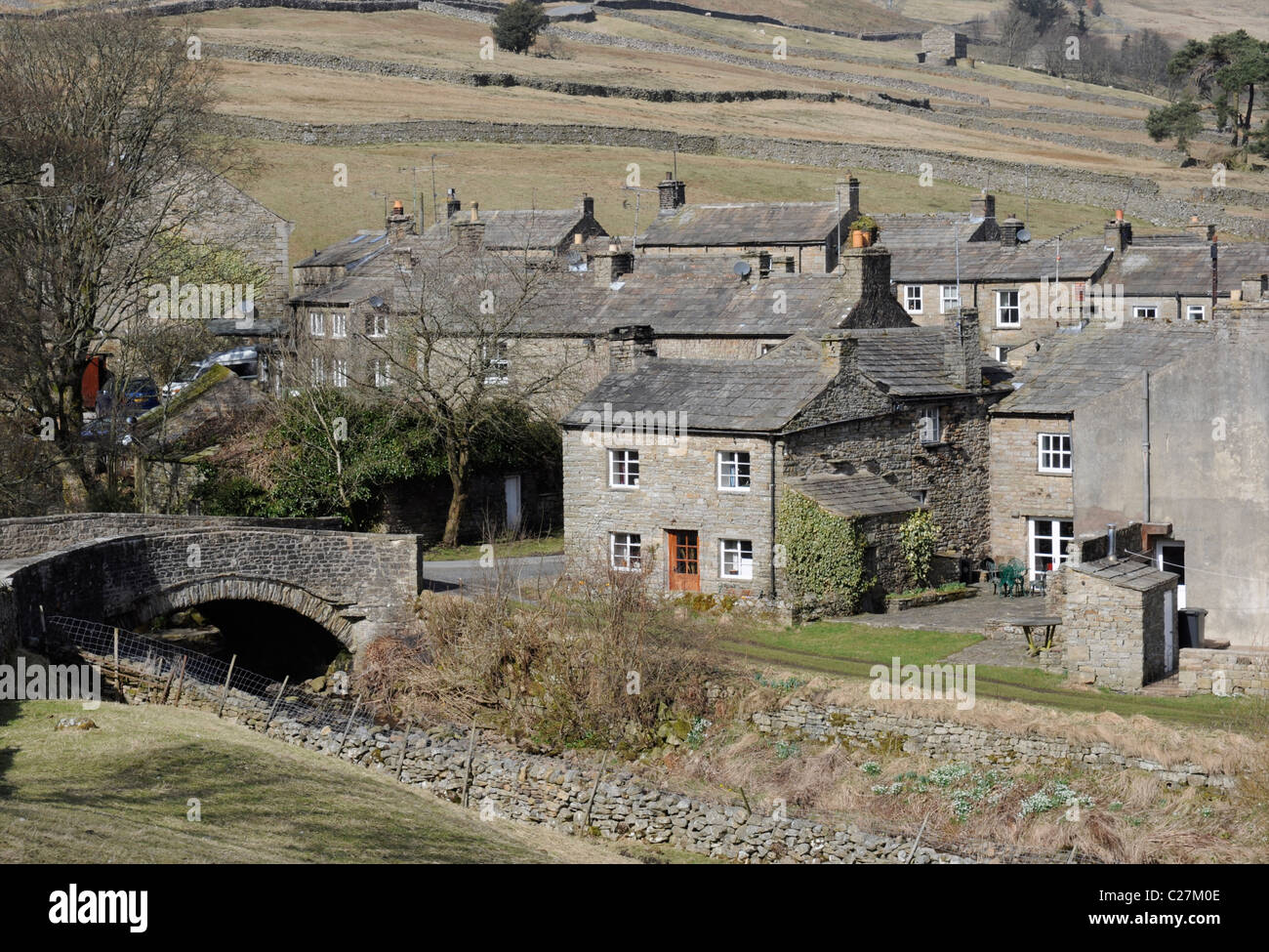 The village of Thwaite, Swaledale, Yorkshire Dales, England, UK Stock Photo