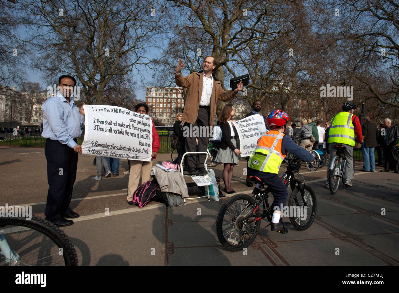 speakers corner in london Stock Photo Alamy