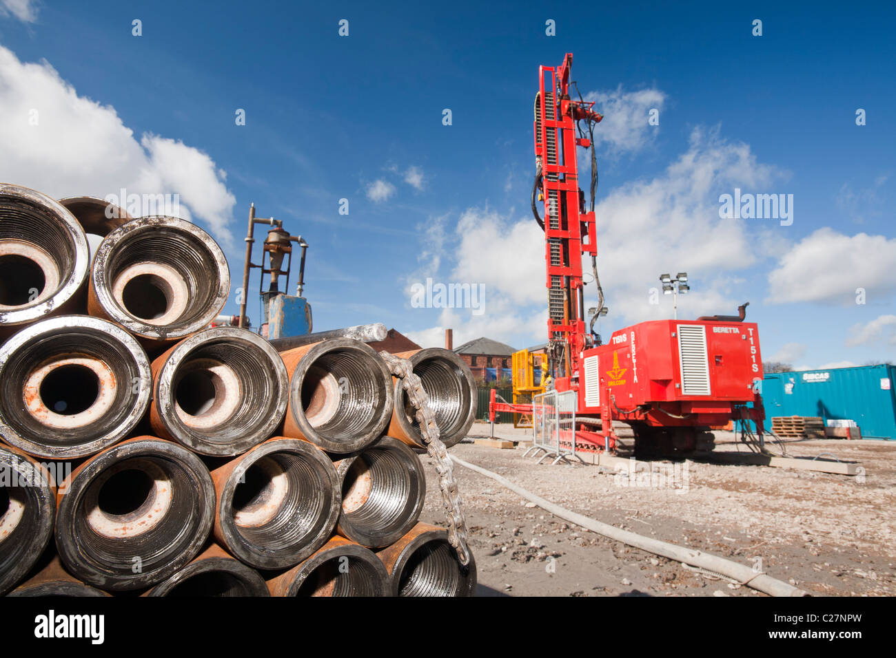 A geothermal energy project by Newcastle University, funded by the Dept of Energy and Climate Change. Stock Photo
