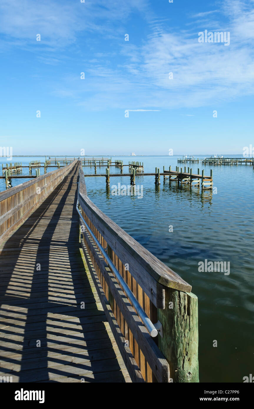 Pier at Kennedy Point Park and Indian River Lagoon Titusville Florida