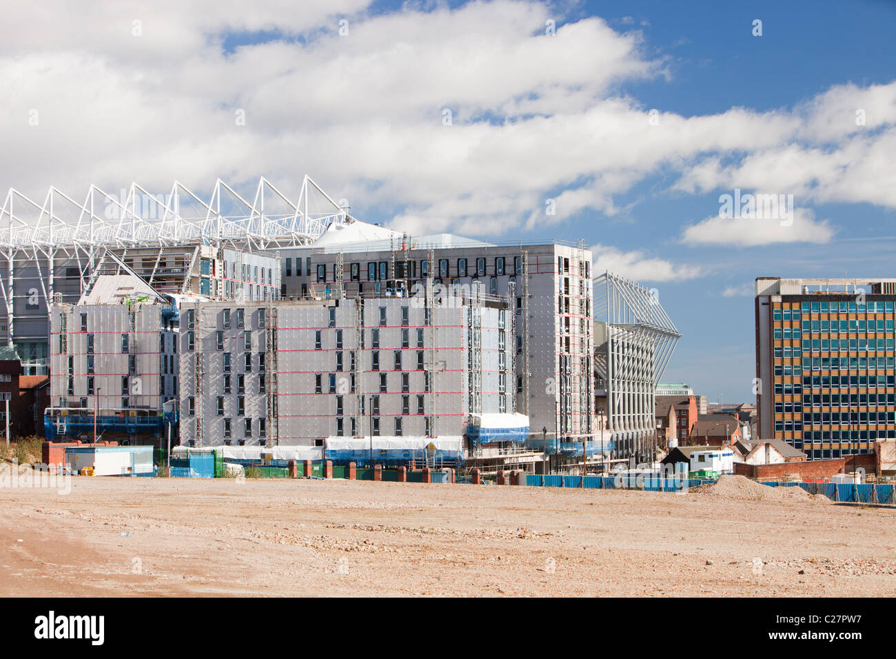Construction site of new Newcastle University buildings which will be carbon neutral Stock Photo