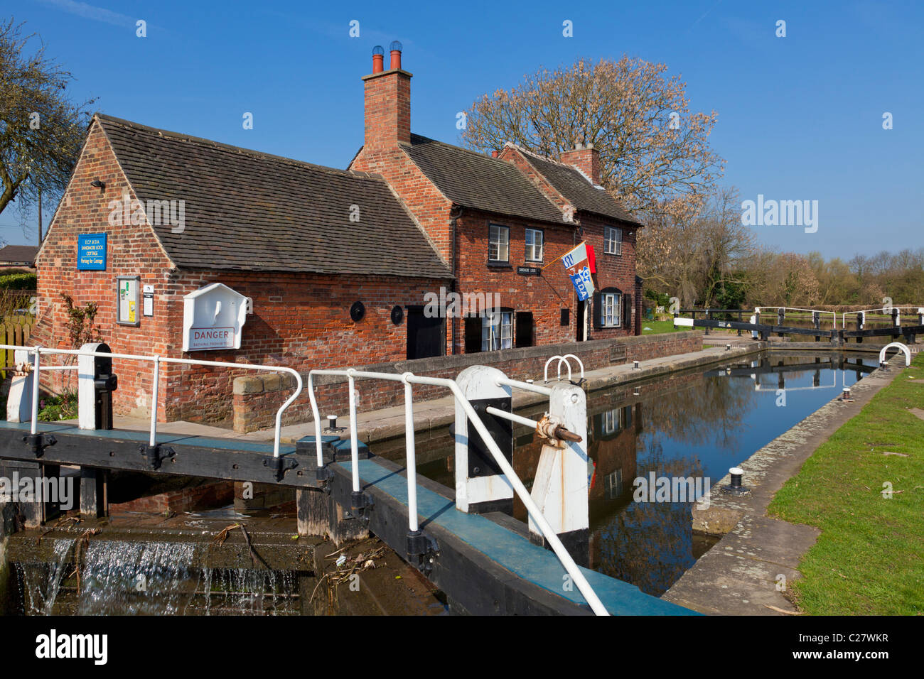 Erewash canal near Long Eaton, Derbyshire, England, GB, UK, EU, Europe Stock Photo