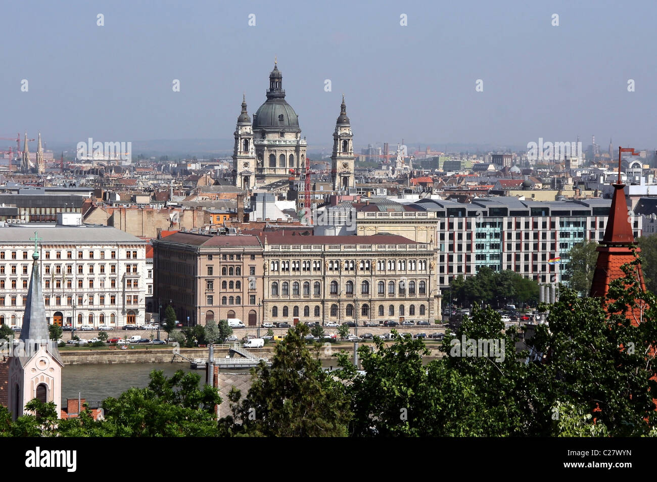 Budapest - a panorama of area of capital of Hungary - Pesht Stock Photo