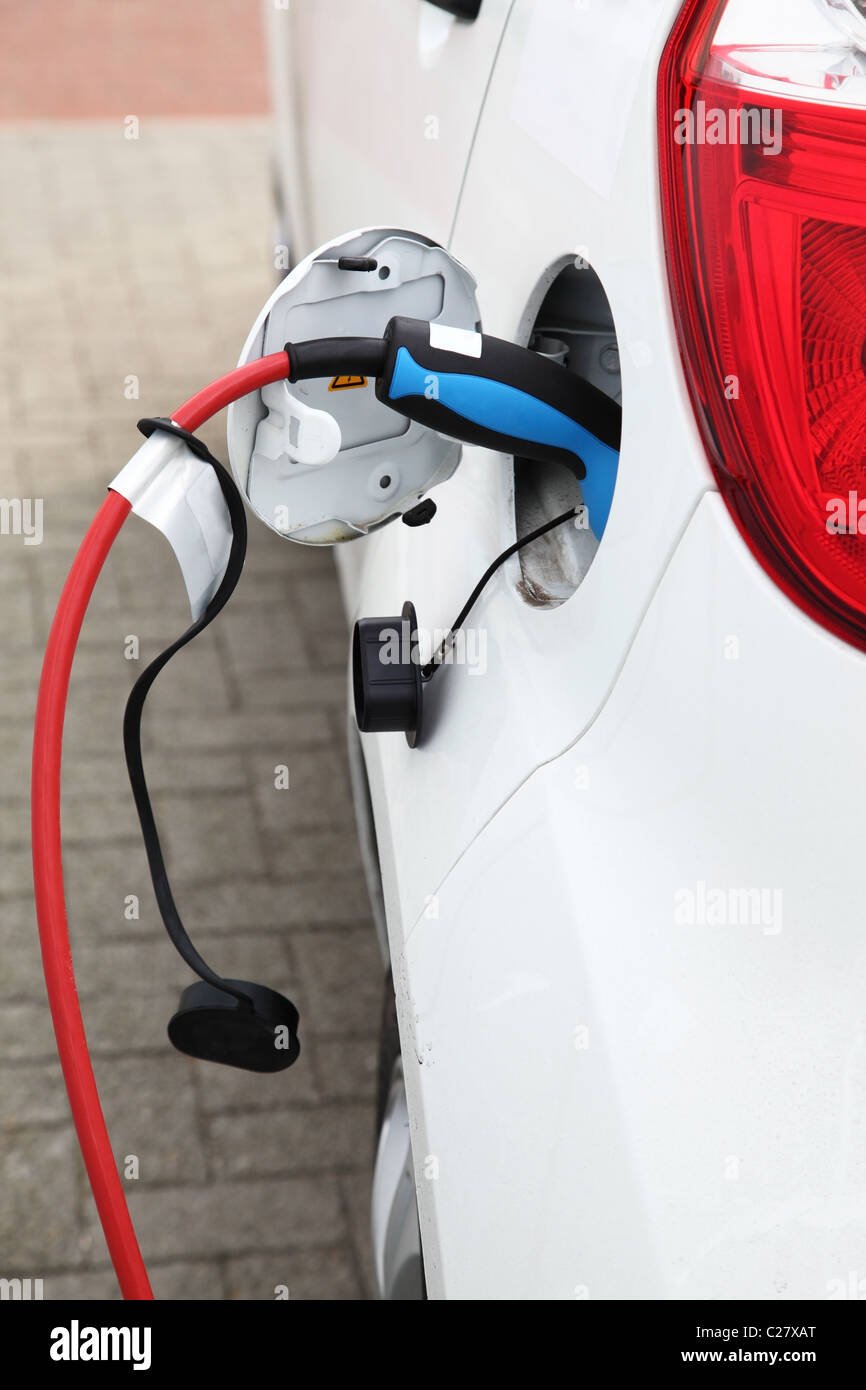 Detail of electric car charging battery Stock Photo Alamy
