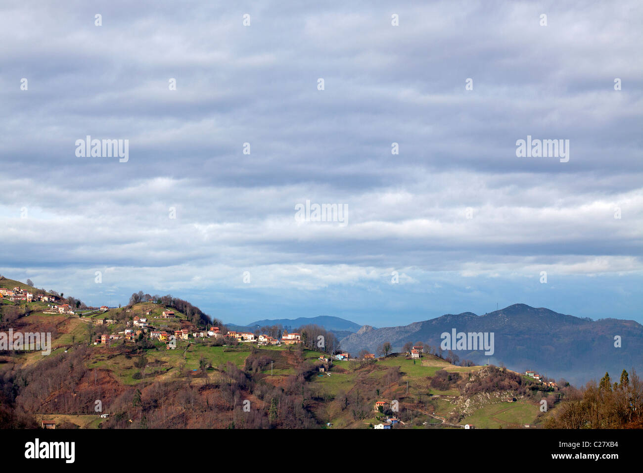 El Carbayu, Langreo, Nalon Valley, Asturias, Spain. Stock Photo