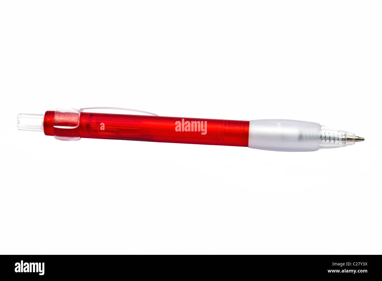 Red pen isolated on white background Stock Photo - Alamy