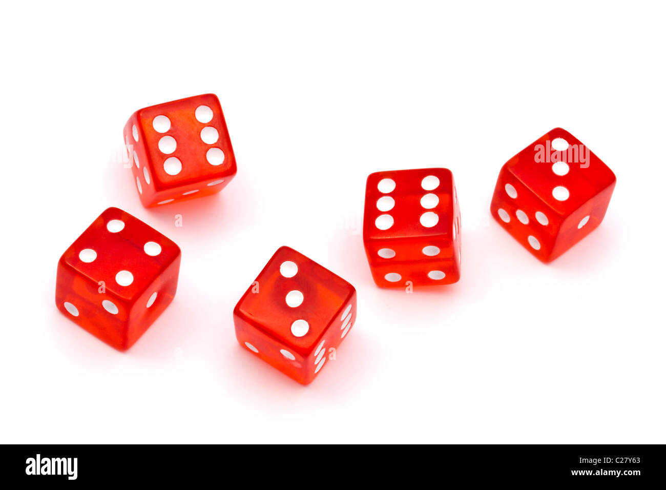 3 d4 dice isolated on white Stock Photo - Alamy