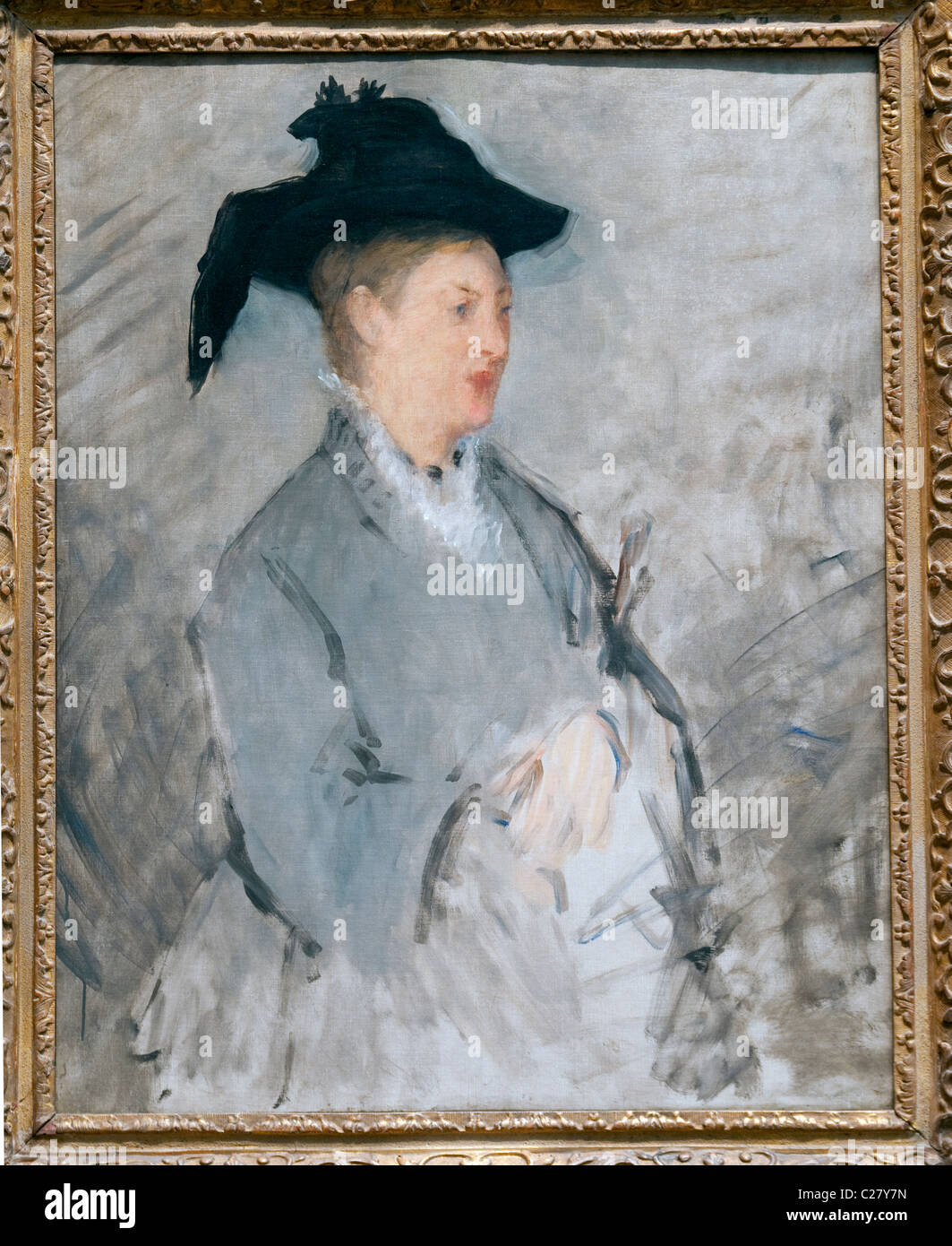 Madame Édouard Manet, (Suzanne Leenhoff, 1830–1906), ca. 1866–69, by Édouard Manet, Metropolitan Museum of Art, New York City Stock Photo