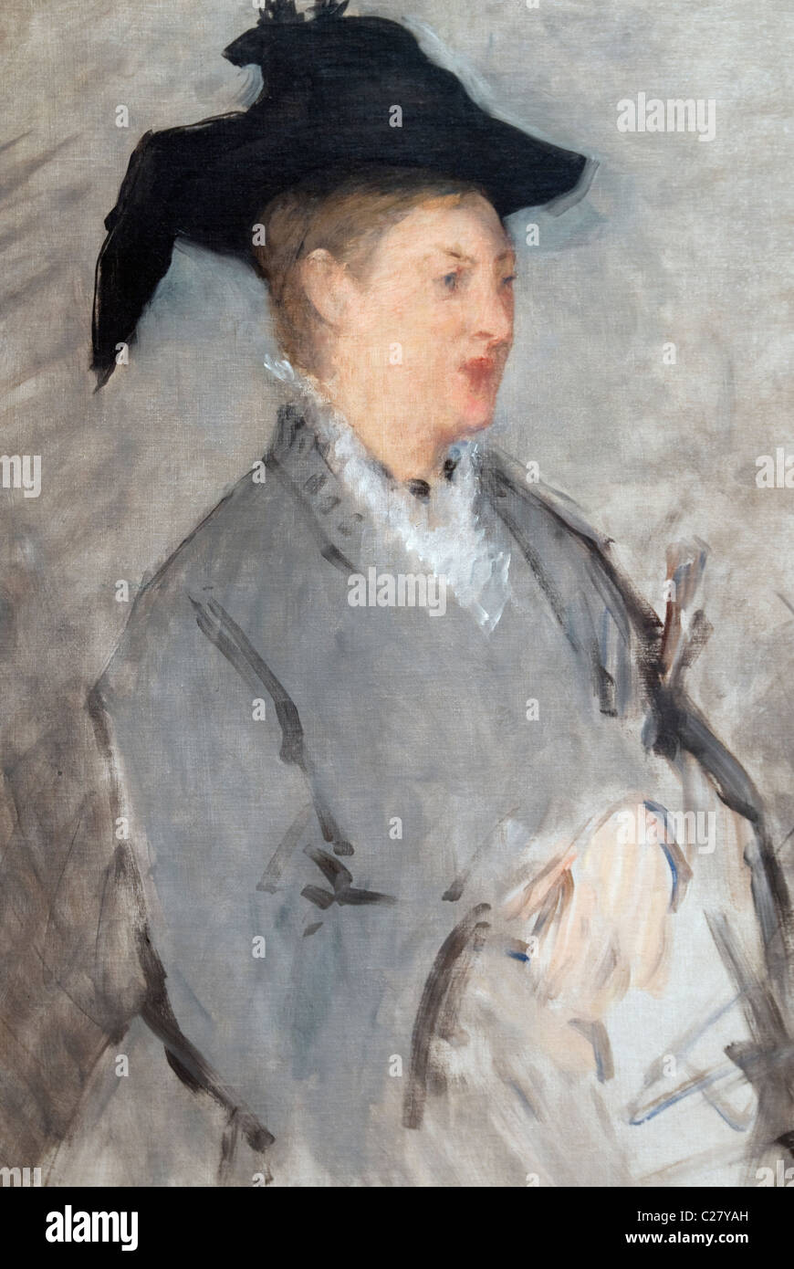 Detail: Madame Édouard Manet, (Suzanne Leenhoff, 1830–1906), ca. 1866–69, by Édouard Manet Stock Photo