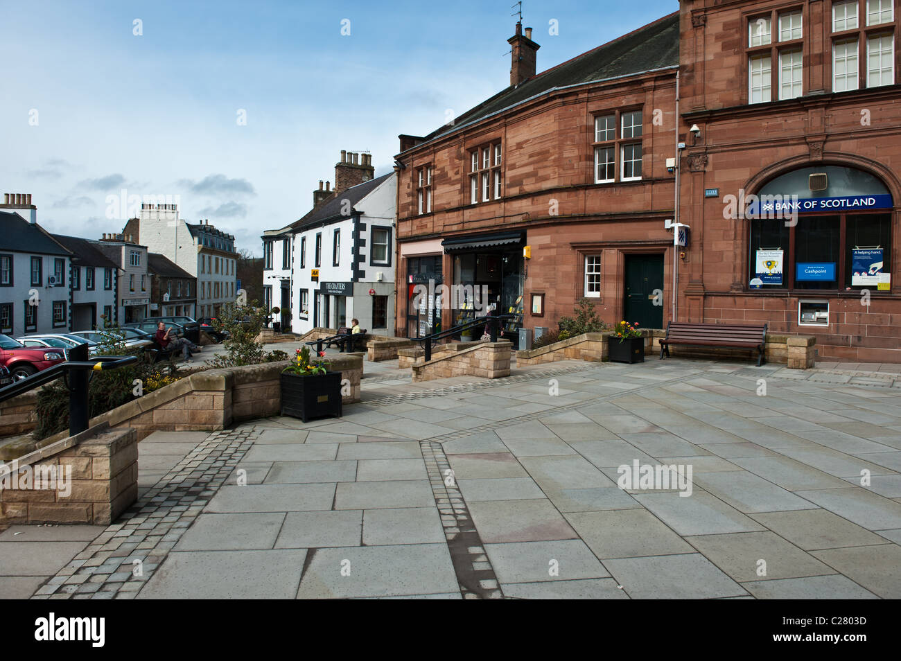 Market Square, Melrose in the Scottish Borders Stock Photo Alamy