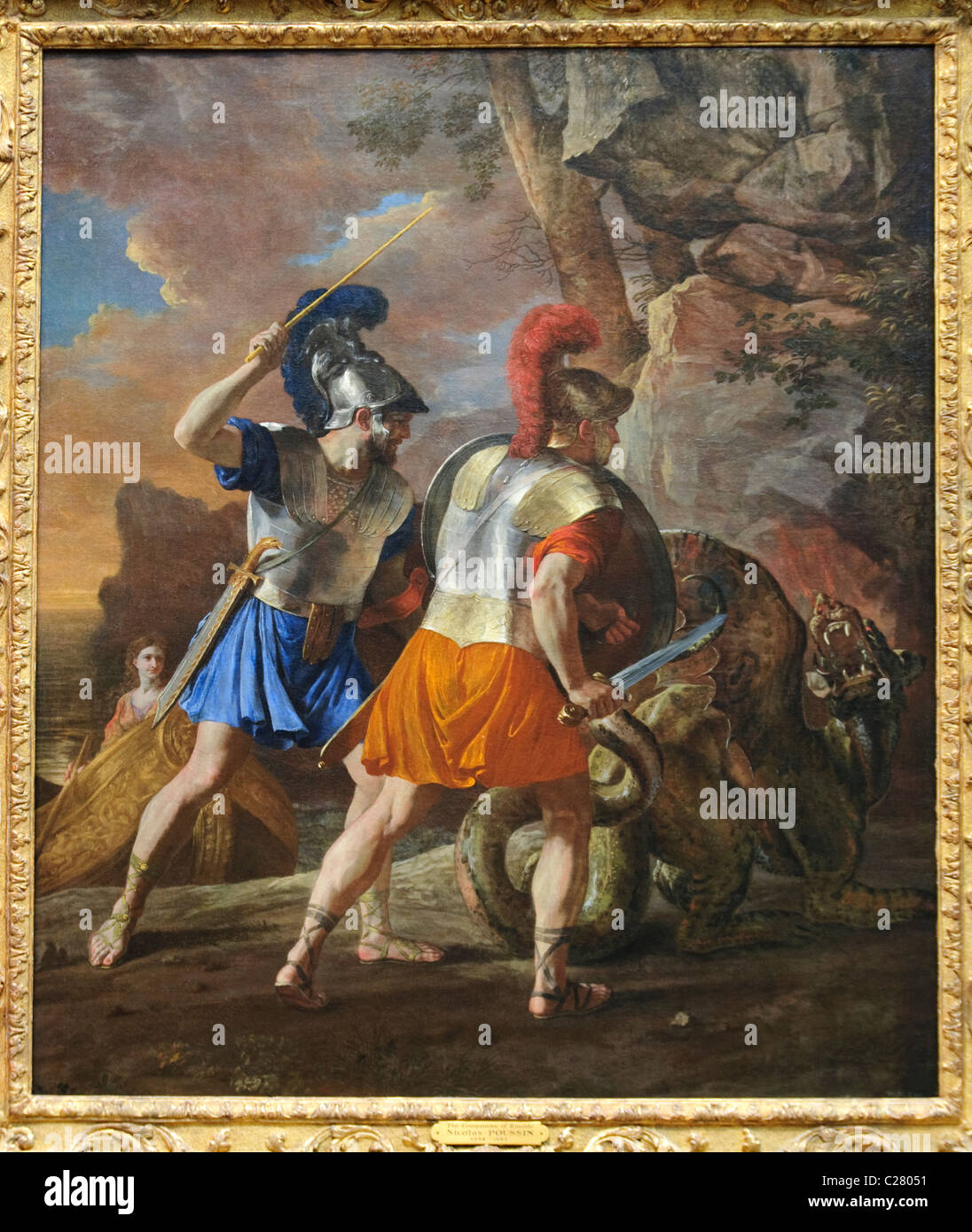 The Companions of Rinaldo, by Nicolas Poussin, Stock Photo