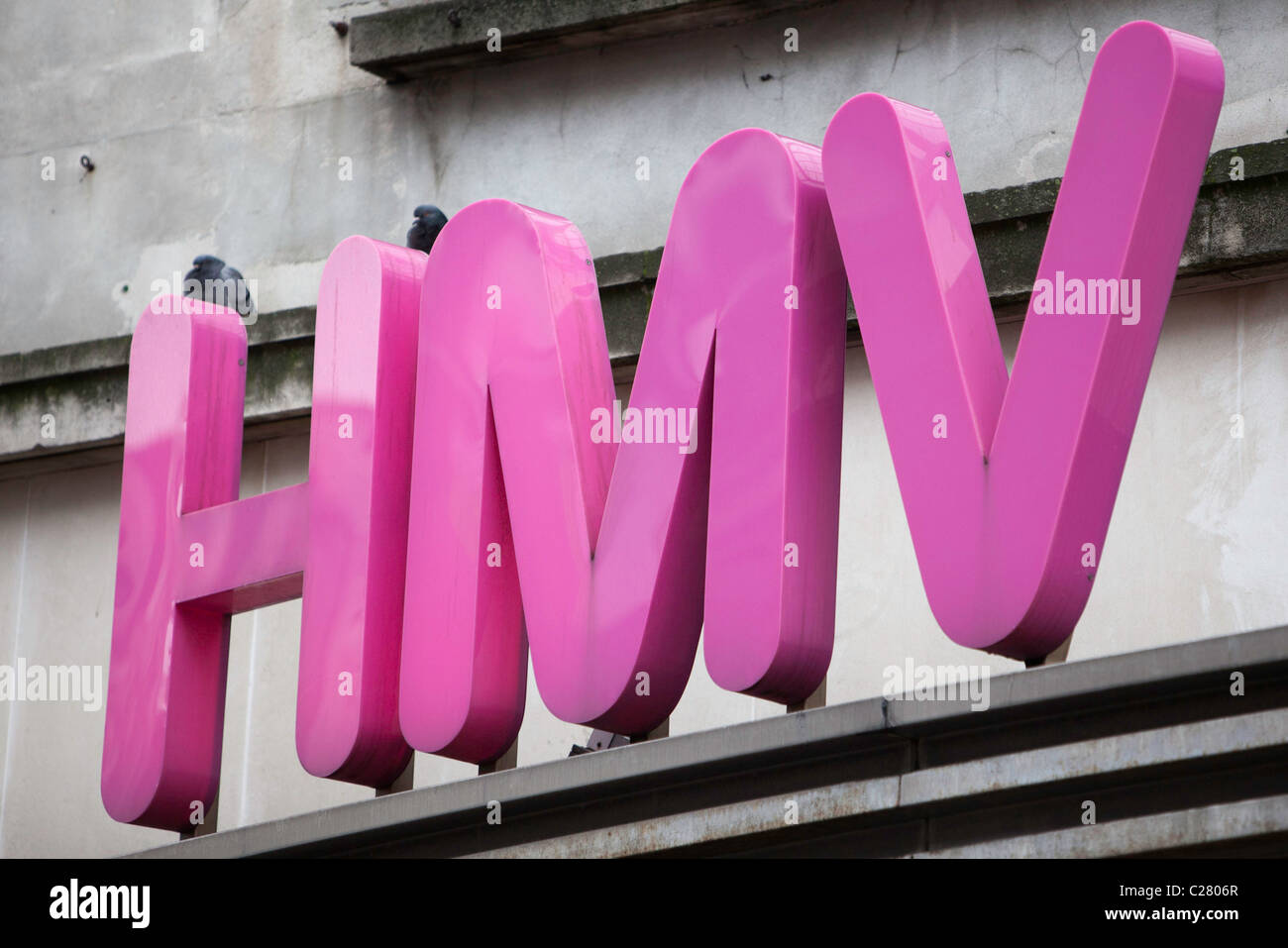 HMV shop sign Stock Photo Alamy
