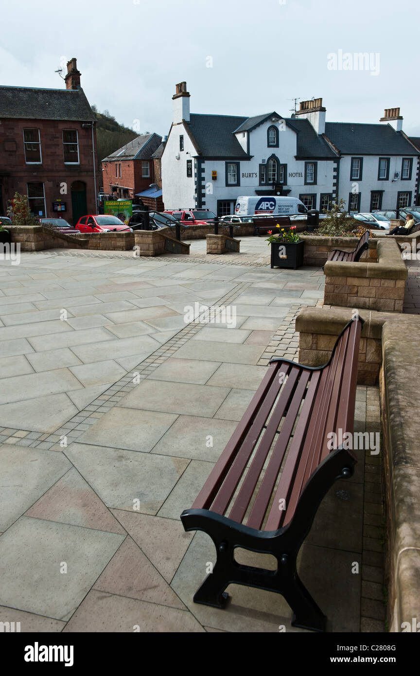 Market Square, Melrose in the Scottish Borders Stock Photo Alamy