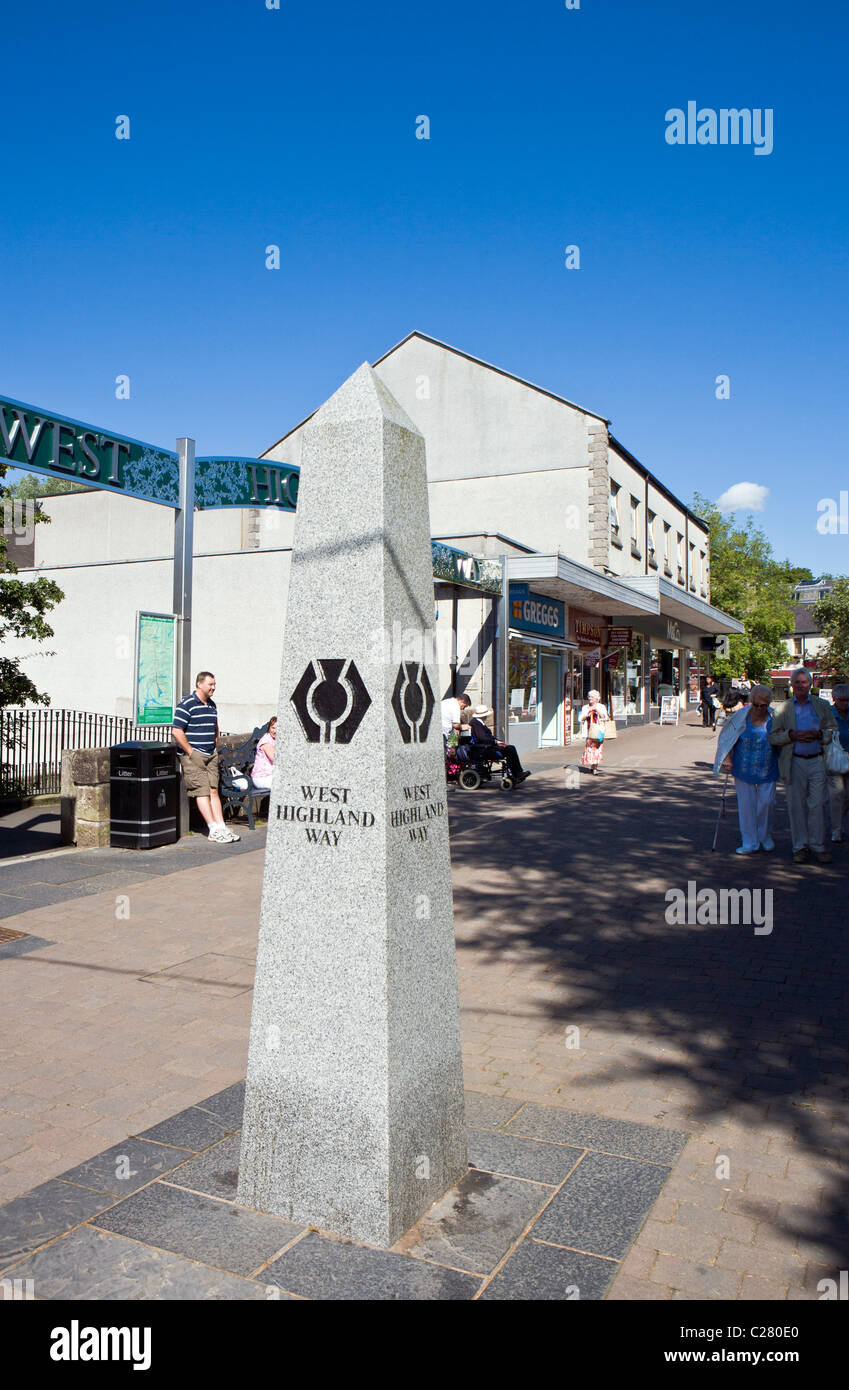 Start of the West Highland Way sign in MILNGAVIE Stock Photo