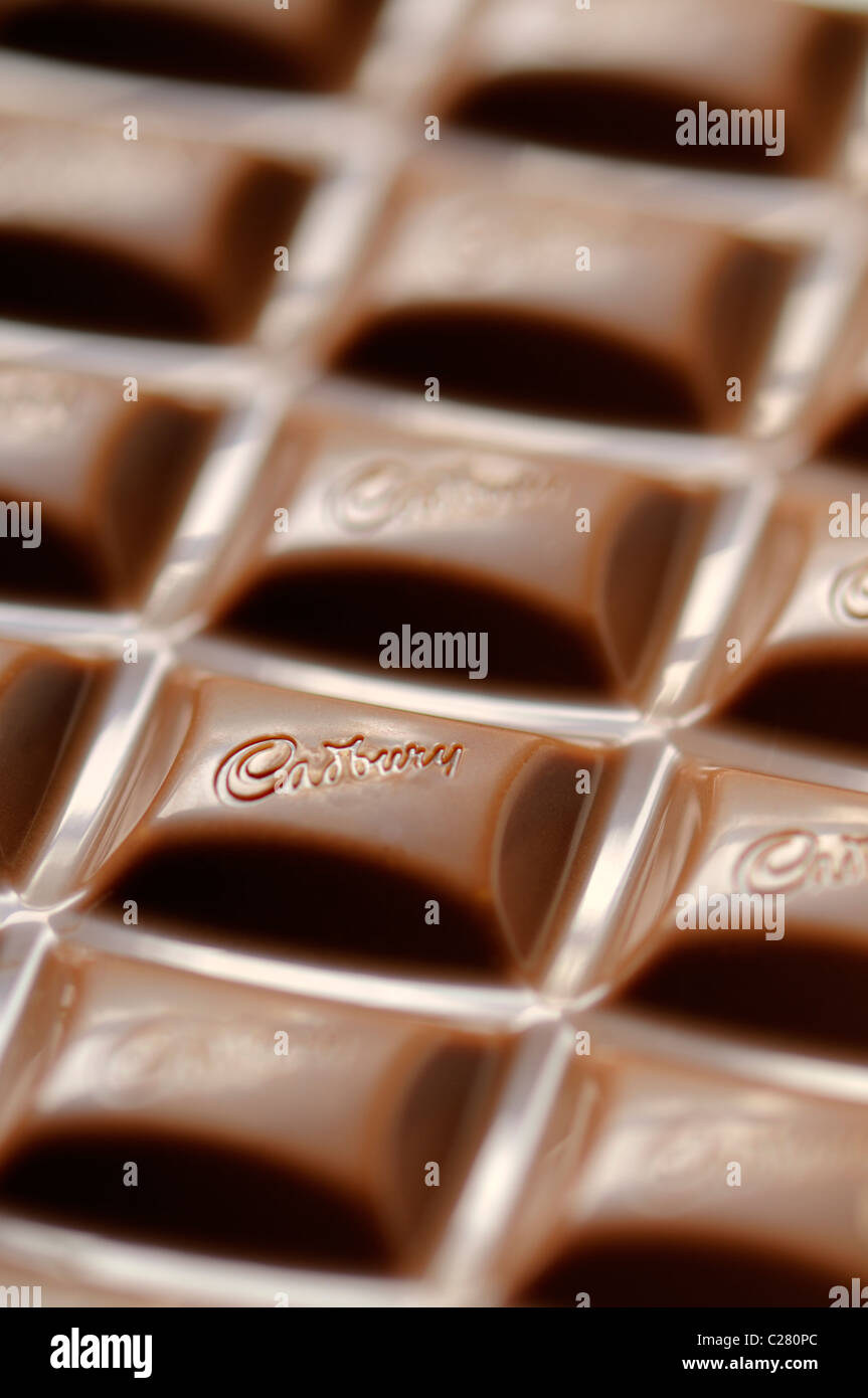 Milk Chocolate Bar - Cadbury Stock Photo