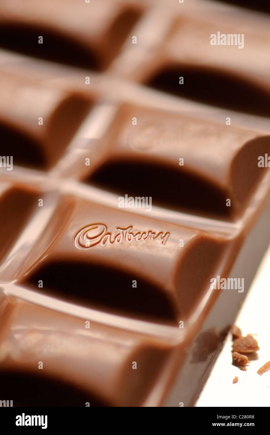 Milk Chocolate Bar - Cadbury Stock Photo