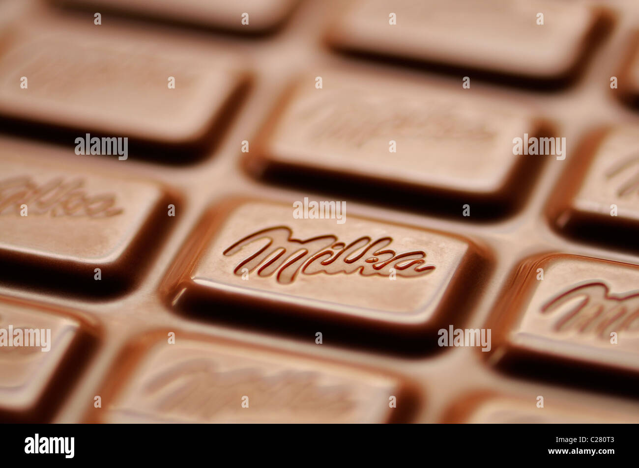 Milk Chocolate Bar - Milka Stock Photo