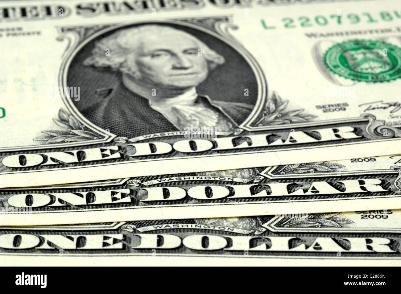 Dollar, dollars, money, American banknotes Stock Photo