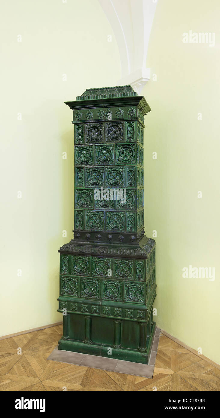 Antique ceramic stove Stock Photo Alamy