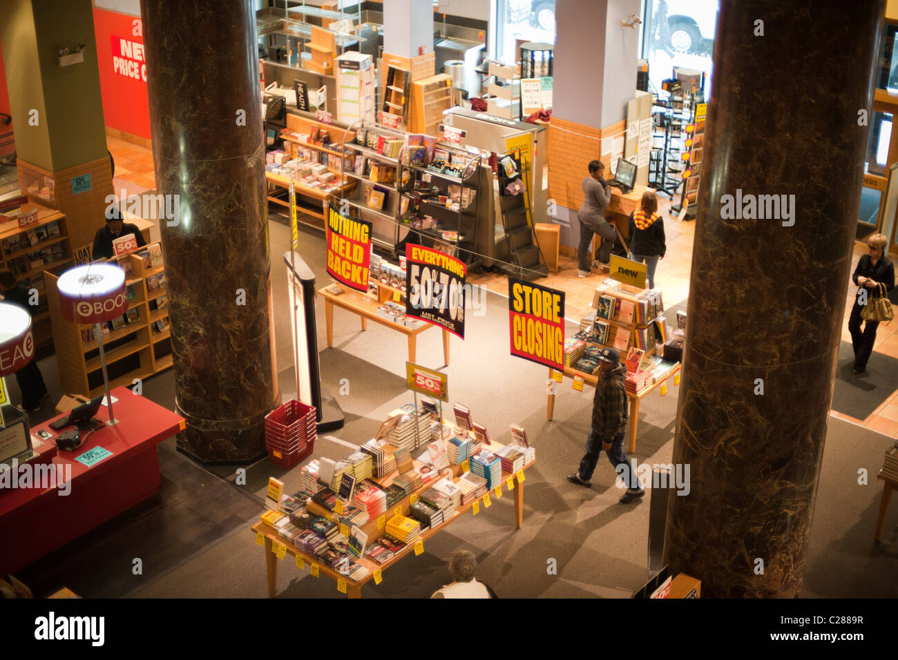 A Borders bookstore in New York Stock Photo