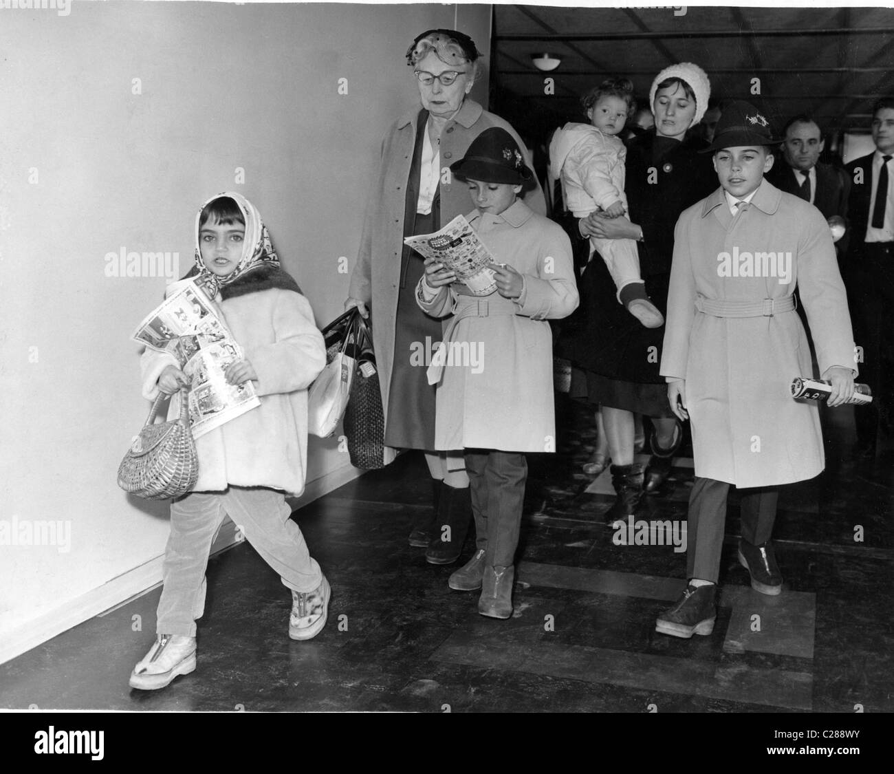 Liz Taylor's kids come to visit Stock Photo