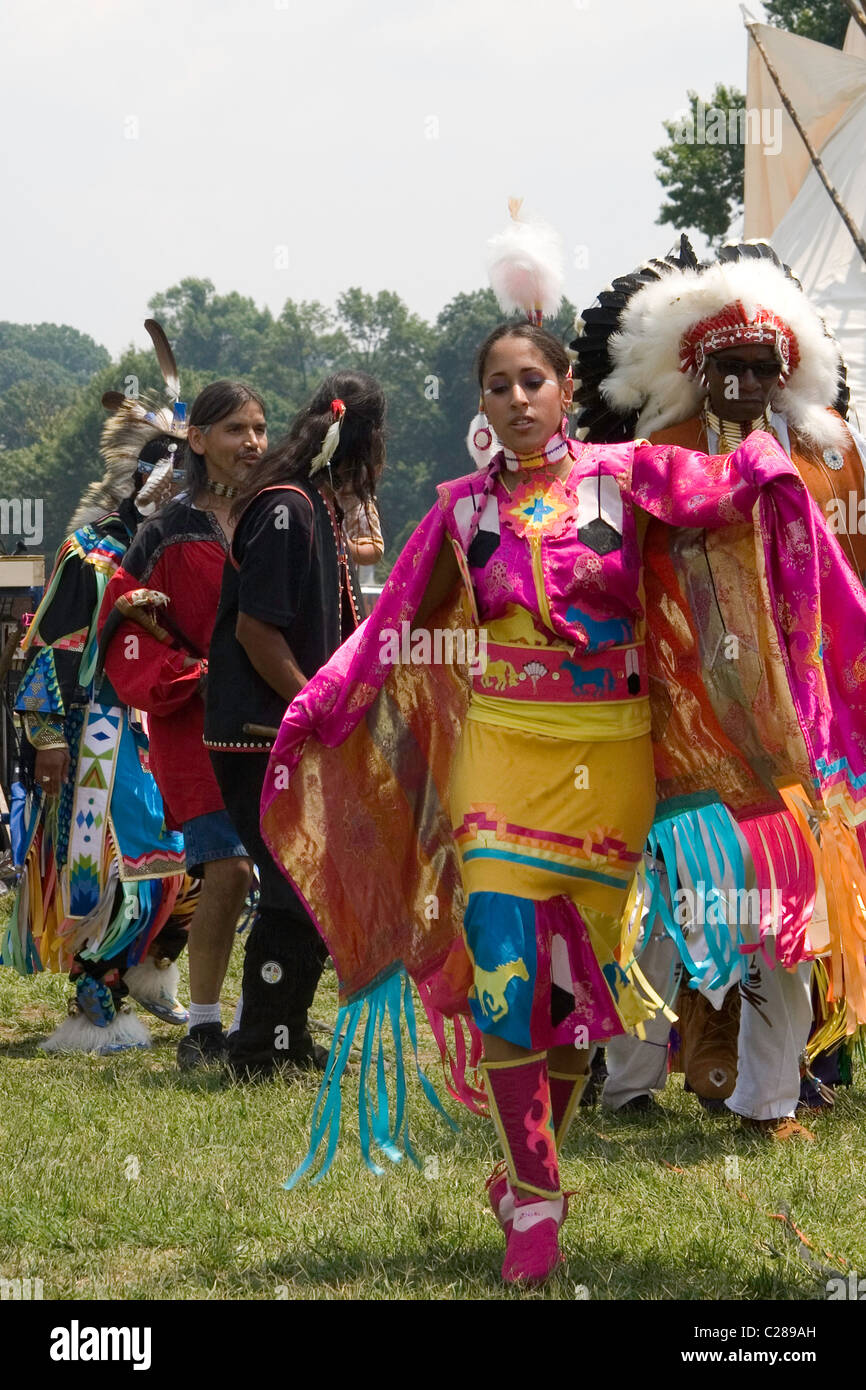 Native American Indian Dancers At A Ceremonial Powwow On The National Native American Indian Dancers At A Ceremonial Powwow On The National