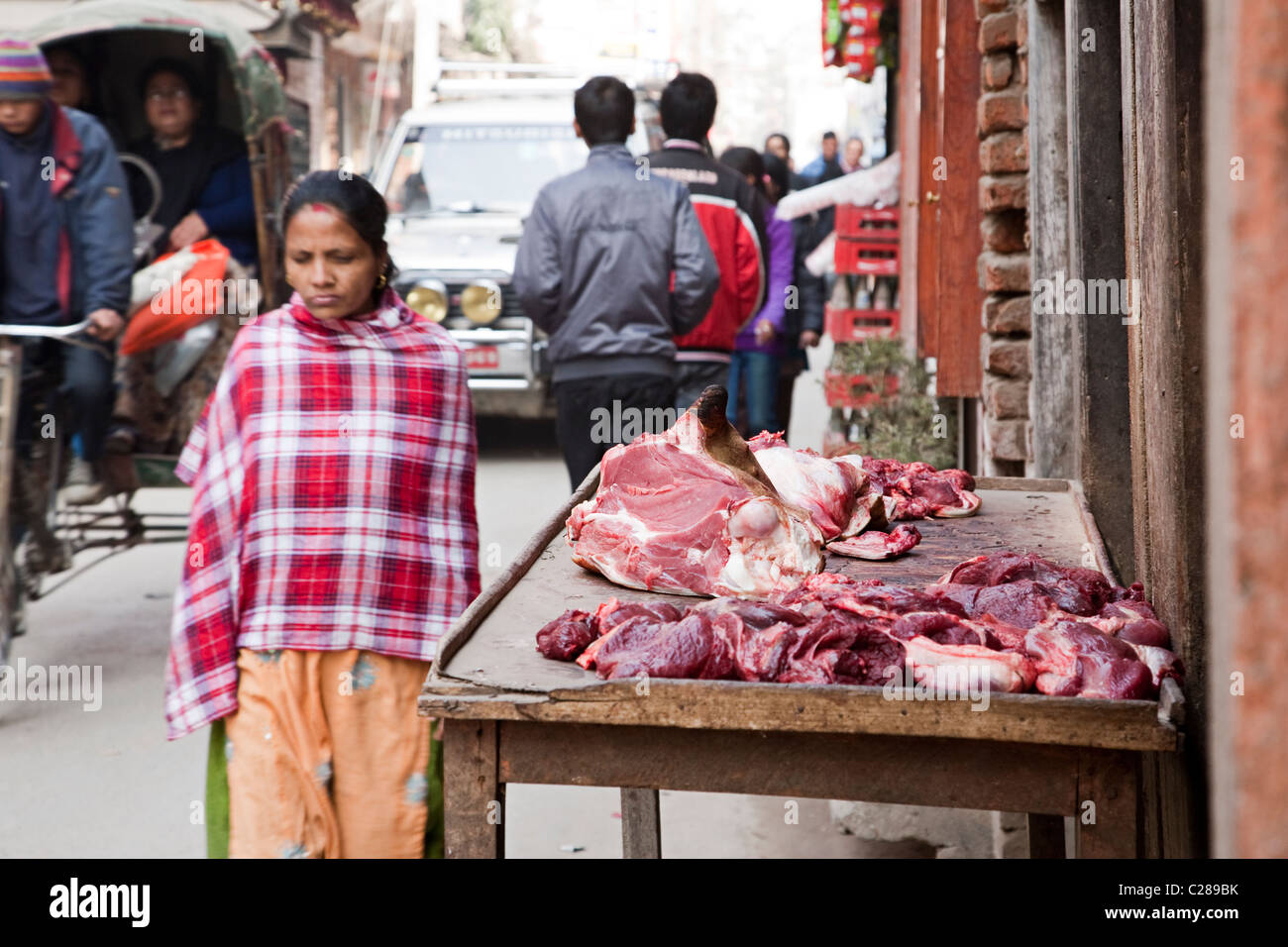 Food Stall In The Street Of Kathmandu Nepal Asia Stock Photo Alamy