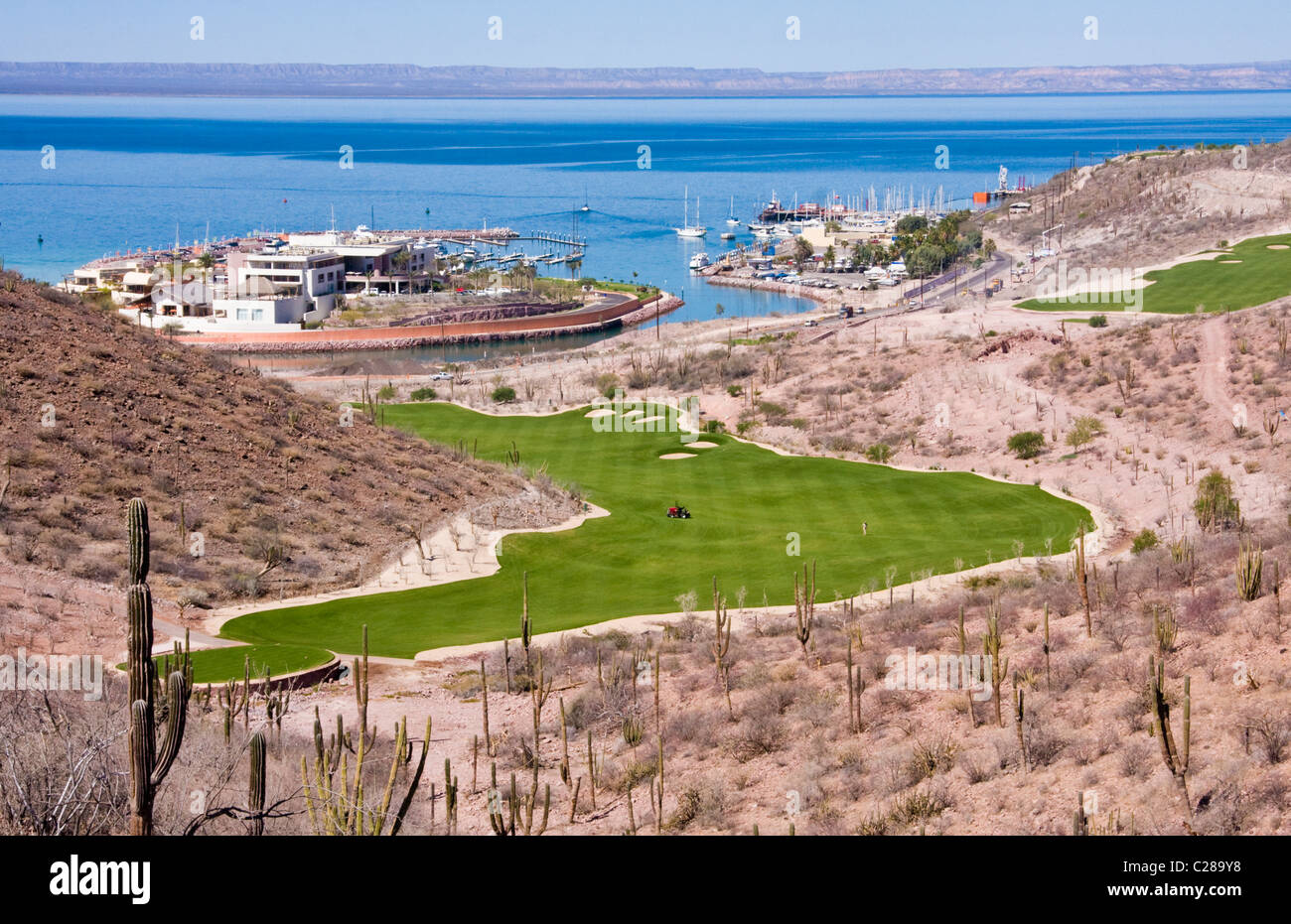 Mexico's first Gary Player golf course, Costa Baja Resort, La Paz, Baja Sur, Mexico. Stock Photo